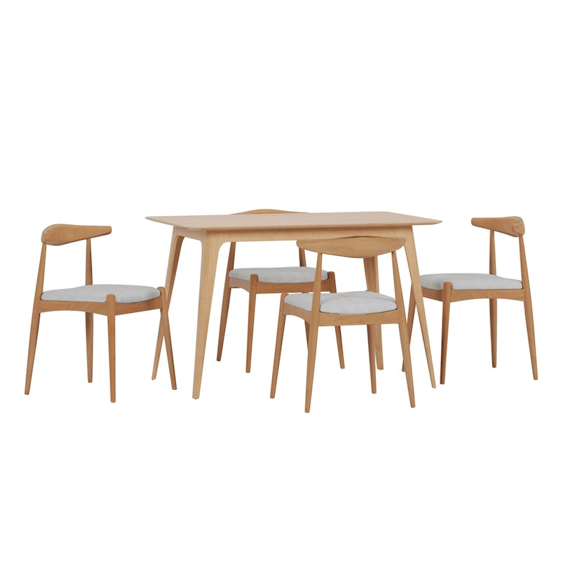 Ensemble de salle à manger 5 pièces de style Mid-Century (table et chaises)