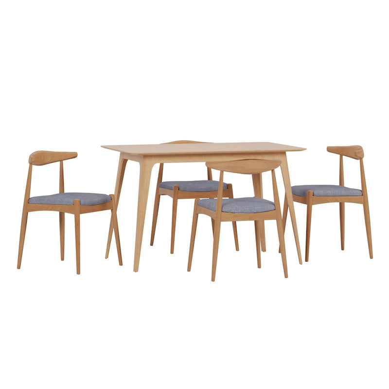 Ensemble de salle à manger 5 pièces de style Mid-Century (table et chaises)