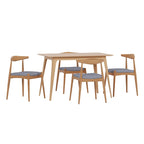 Ensemble de salle à manger 5 pièces de style Mid-Century (table et chaises)
