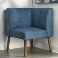 Fauteuil d'angle d'appoint en tissu et bois