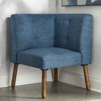 Fauteuil d'angle d'appoint en tissu et bois