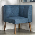 Fauteuil d'angle d'appoint en tissu et bois