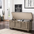 Banc de rangement Granger avec coussin en lin par iNSPIRE Q Classic
