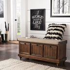 Banc de rangement Granger avec coussin en lin par iNSPIRE Q Classic