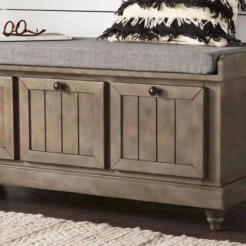 Banc de rangement Granger avec coussin en lin par iNSPIRE Q Classic