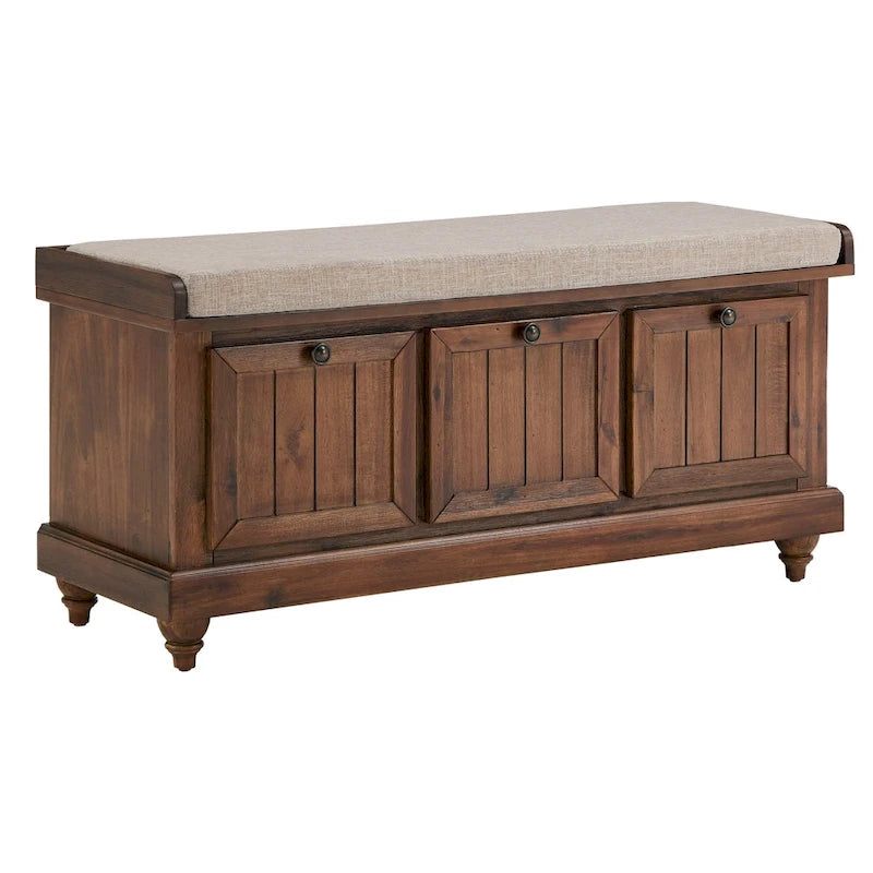 Banc de rangement Granger avec coussin en lin par iNSPIRE Q Classic