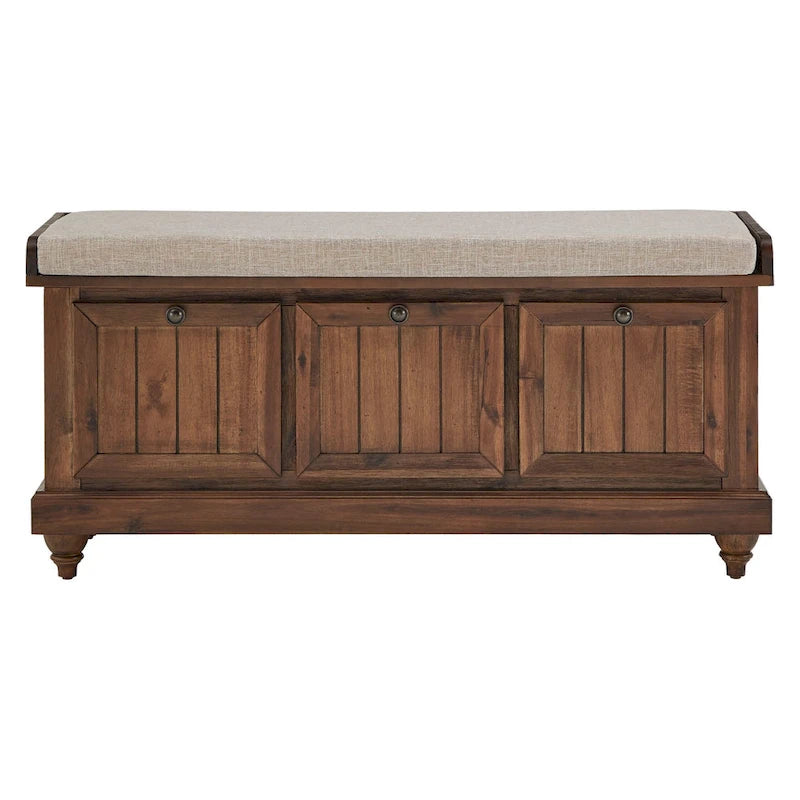 Banc de rangement Granger avec coussin en lin par iNSPIRE Q Classic