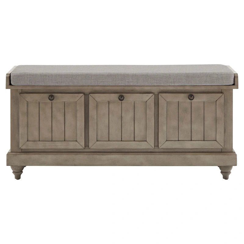 Banc de rangement Granger avec coussin en lin par iNSPIRE Q Classic
