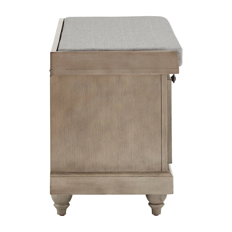 Banc de rangement Granger avec coussin en lin par iNSPIRE Q Classic
