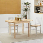 Table de cuisine 55" en bois massif, table à manger pliante à abattants pour petits espaces