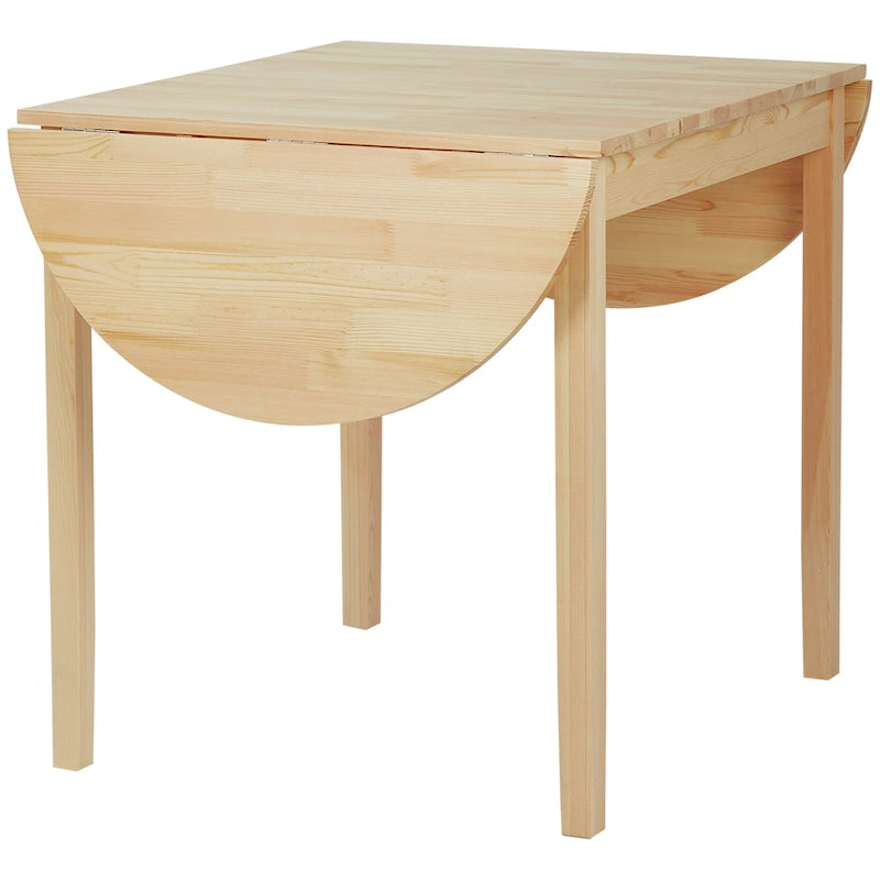 Table de cuisine 55" en bois massif, table à manger pliante à abattants pour petits espaces