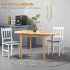 Table de cuisine 55" en bois massif, table à manger pliante à abattants pour petits espaces