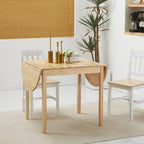 Table de cuisine 55" en bois massif, table à manger pliante à abattants pour petits espaces