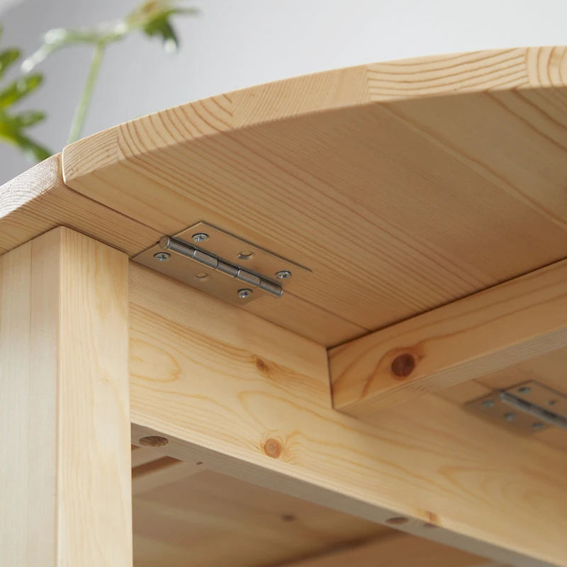 Table de cuisine 55" en bois massif, table à manger pliante à abattants pour petits espaces