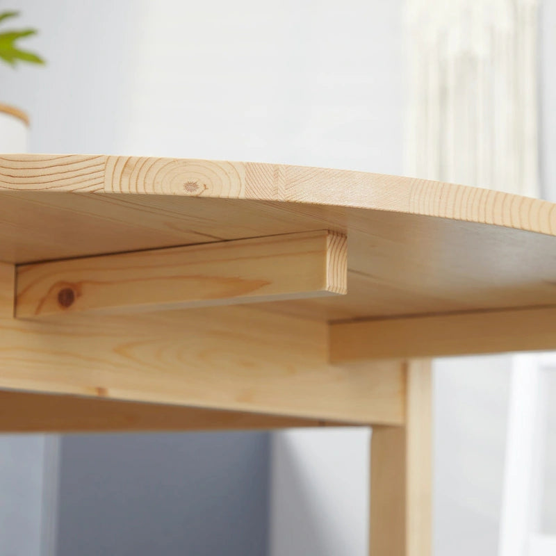 Table de cuisine 55" en bois massif, table à manger pliante à abattants pour petits espaces