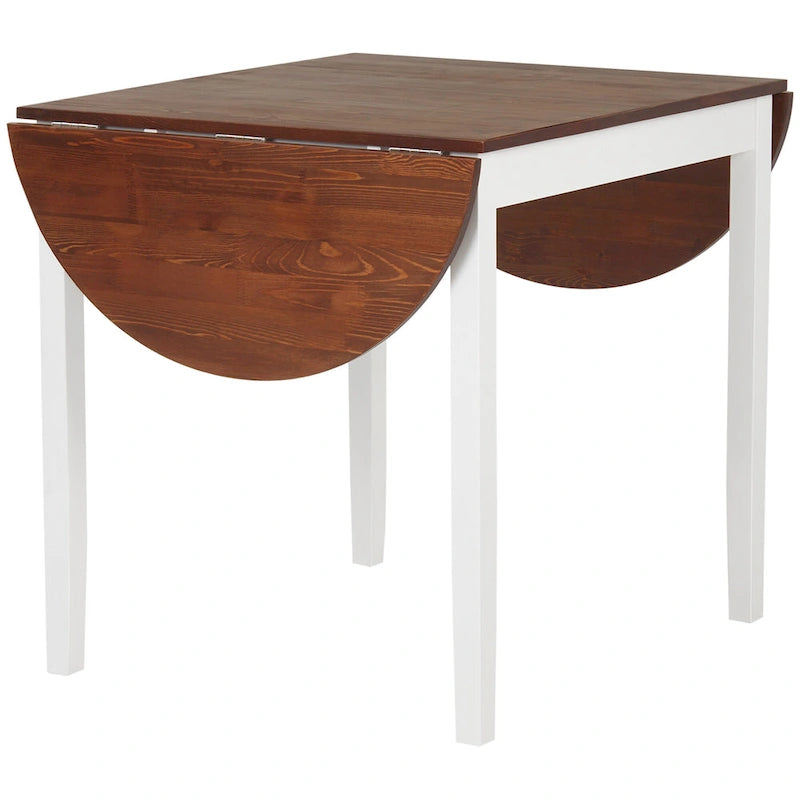 Table de cuisine 55" en bois massif, table à manger pliante à abattants pour petits espaces