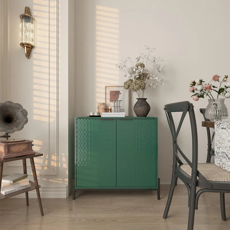 Bahut d'appoint de rangement moderne et brillant