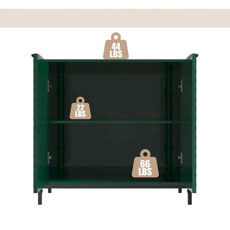 Bahut d'appoint de rangement moderne et brillant
