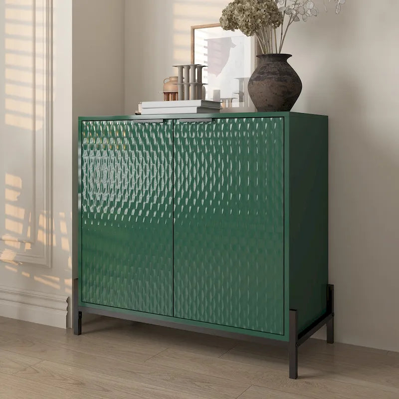 Bahut d'appoint de rangement moderne et brillant