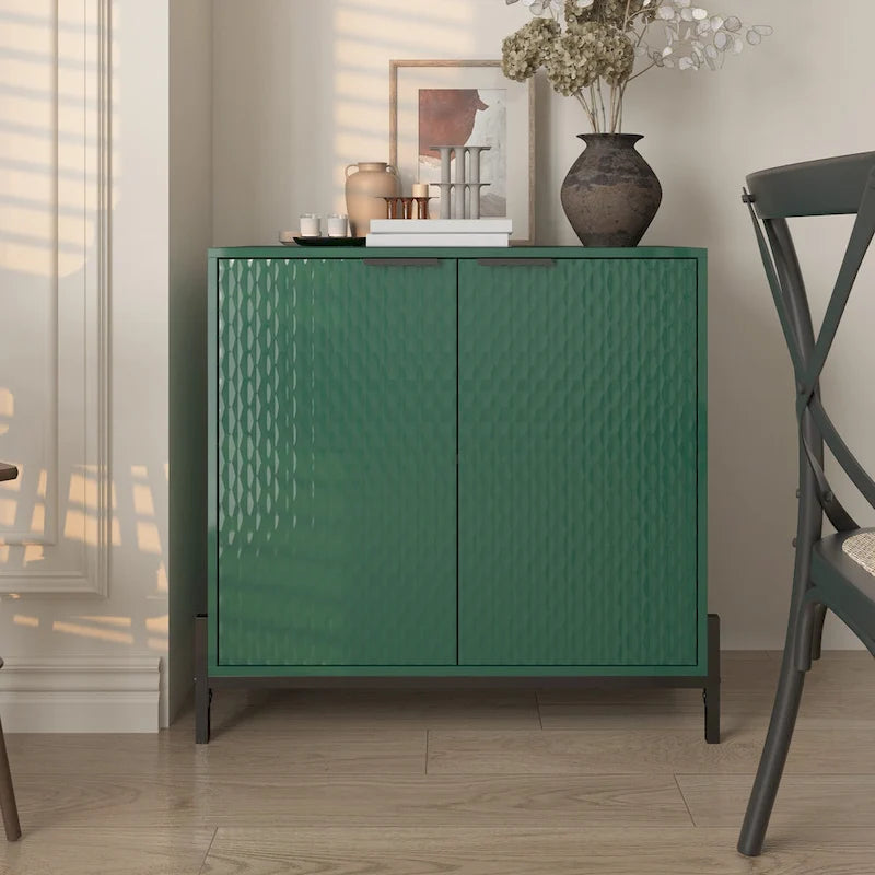 Bahut d'appoint de rangement moderne et brillant