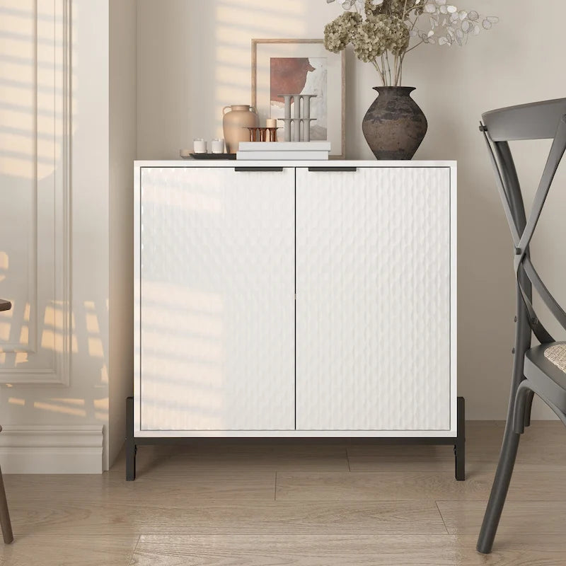 Bahut d'appoint de rangement moderne et brillant