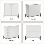 Bahut d'appoint de rangement moderne et brillant
