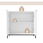 Bahut d'appoint de rangement moderne et brillant