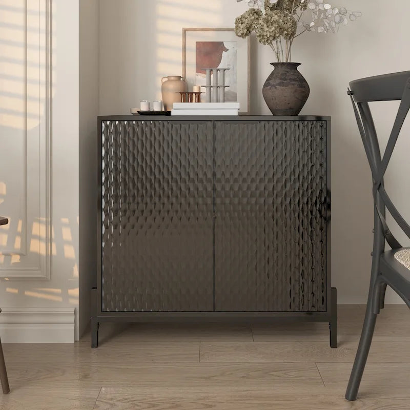 Bahut d'appoint de rangement moderne et brillant