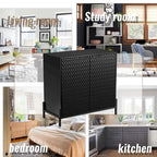 Bahut d'appoint de rangement moderne et brillant