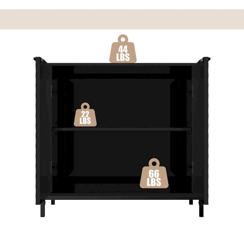 Bahut d'appoint de rangement moderne et brillant