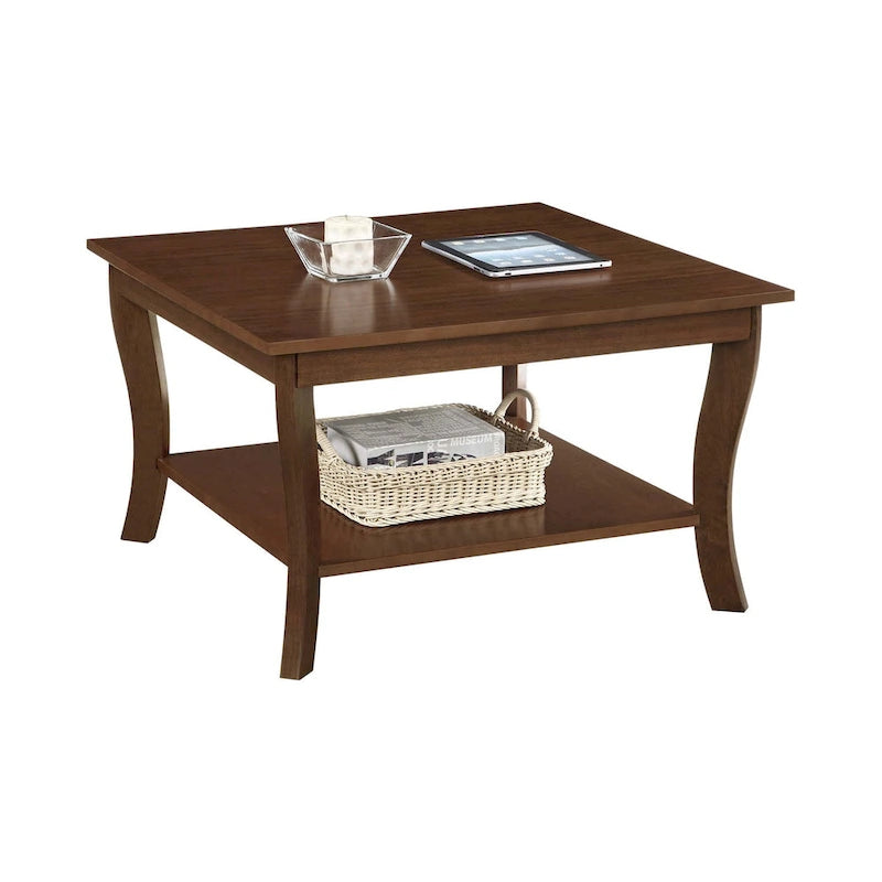 Table basse carrée avec étagère