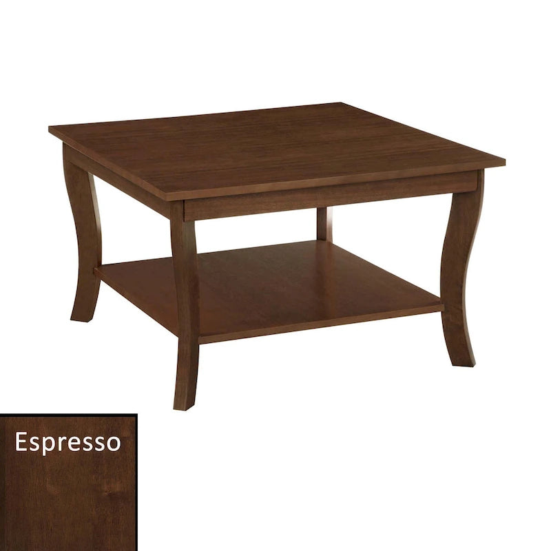 Table basse carrée avec étagère