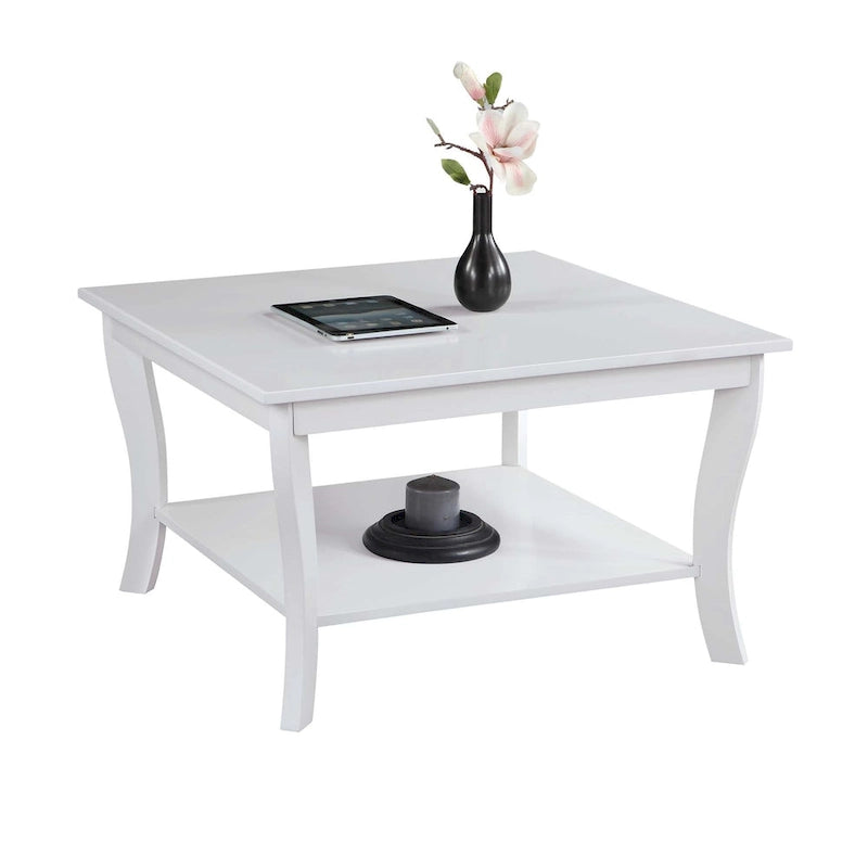 Table basse carrée avec étagère