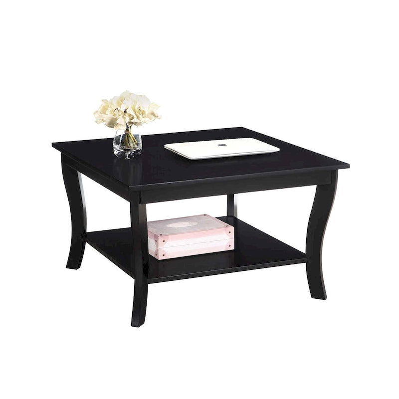 Table basse carrée avec étagère