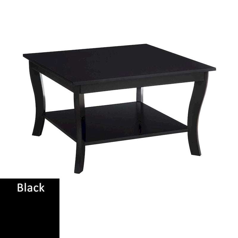 Table basse carrée avec étagère