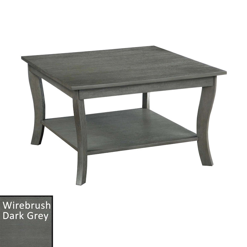 Table basse carrée avec étagère