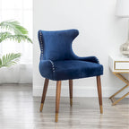 Fauteuil d'appoint en velours Mid-Century Modern