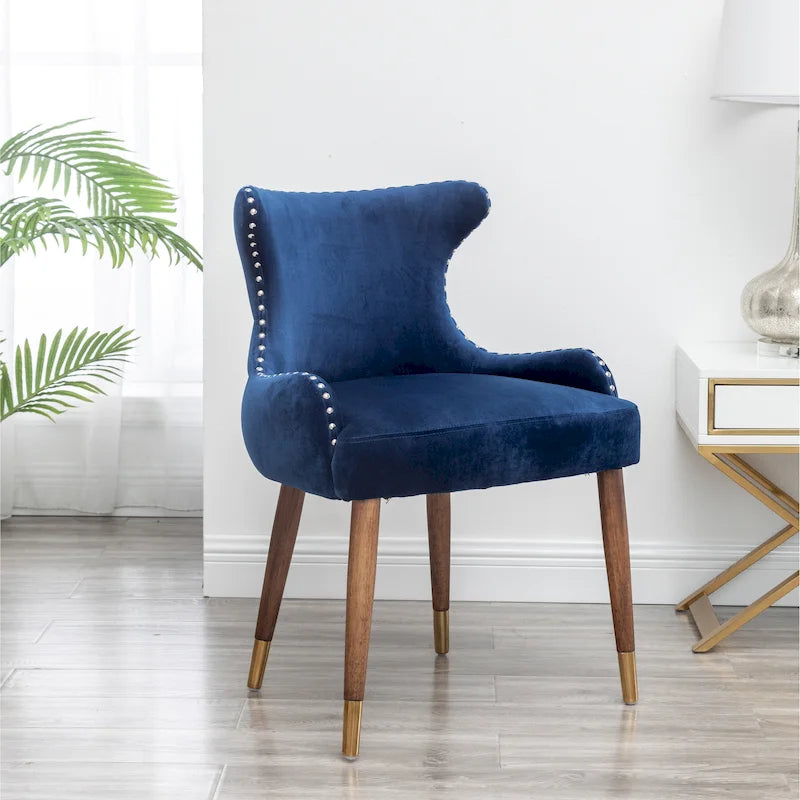 Fauteuil d'appoint en velours Mid-Century Modern