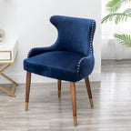 Fauteuil d'appoint en velours Mid-Century Modern