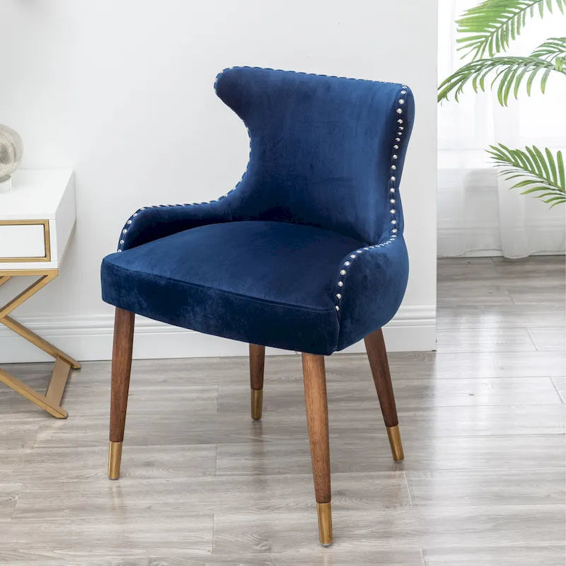 Fauteuil d'appoint en velours Mid-Century Modern