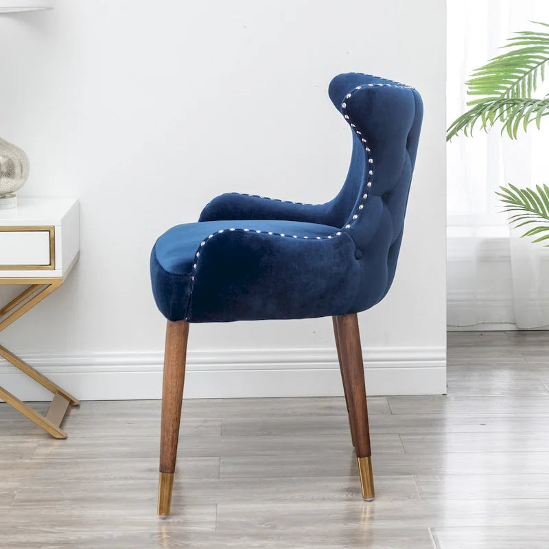 Fauteuil d'appoint en velours Mid-Century Modern