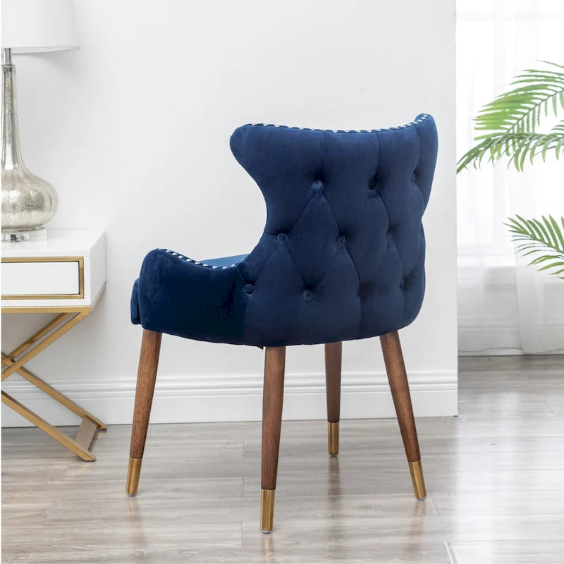 Fauteuil d'appoint en velours Mid-Century Modern