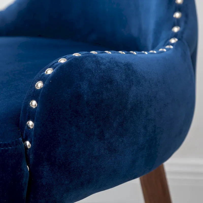 Fauteuil d'appoint en velours Mid-Century Modern