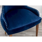 Fauteuil d'appoint en velours Mid-Century Modern