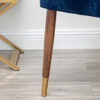Fauteuil d'appoint en velours Mid-Century Modern