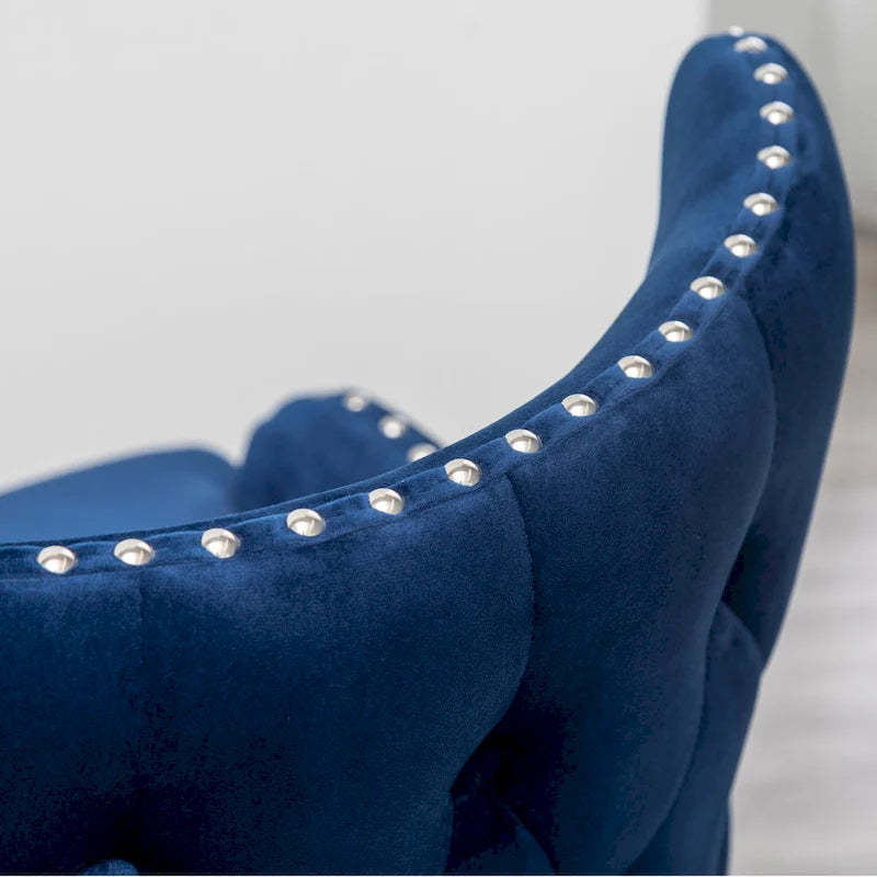 Fauteuil d'appoint en velours Mid-Century Modern