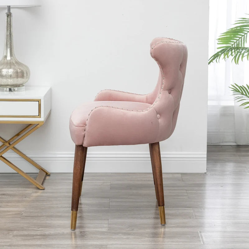 Fauteuil d'appoint en velours Mid-Century Modern