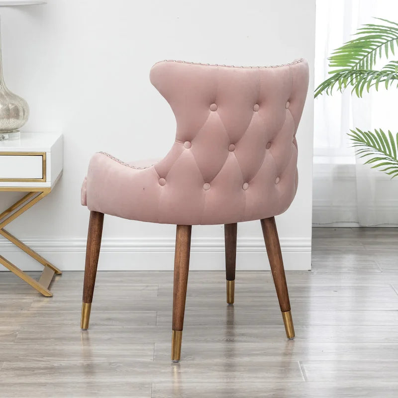 Fauteuil d'appoint en velours Mid-Century Modern