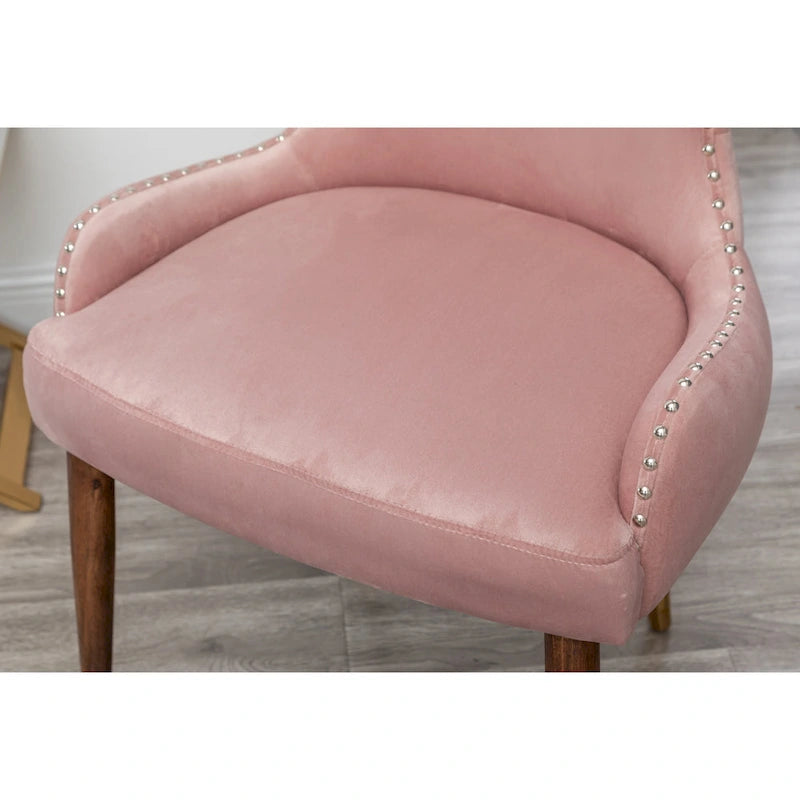 Fauteuil d'appoint en velours Mid-Century Modern