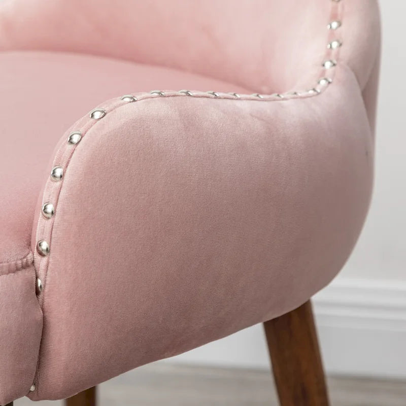 Fauteuil d'appoint en velours Mid-Century Modern